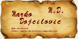 Marko Dojčilović vizit kartica